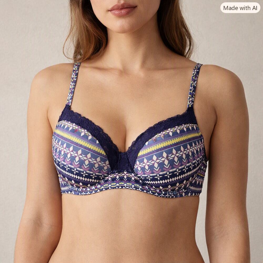 Victoria's Secret wireless lightly lined plunge bra bralette Size 36C